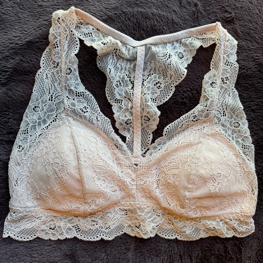 Cream/pink bralette